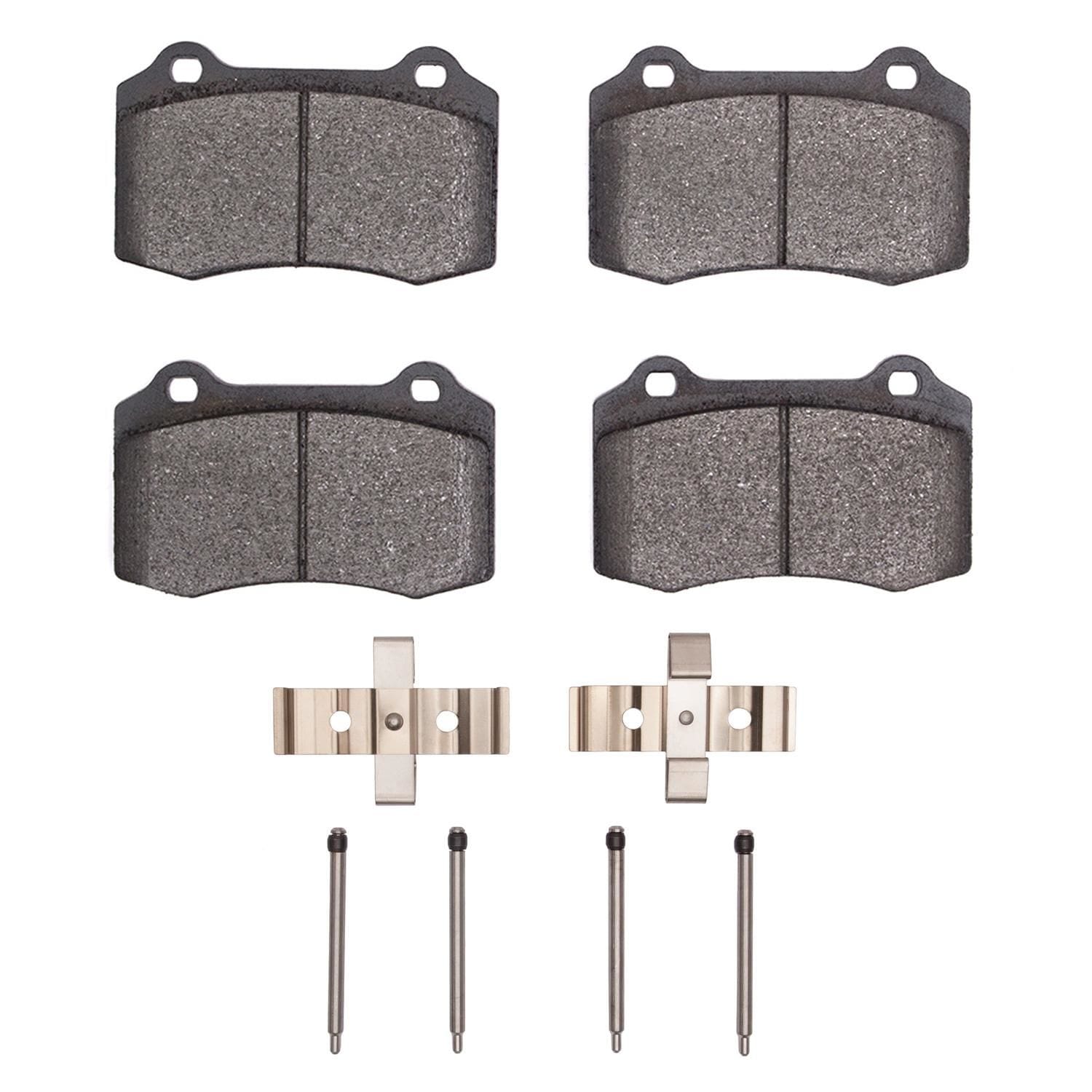 R1 Sport Series Low-Metallic Performance Brake Pads and Hardware Kit 2115-0592-12